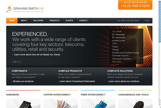 Screenshot of the Graham Smith UK website